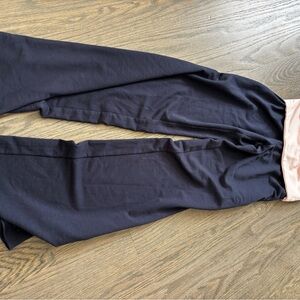 Navy and Pink Wide-Leg Pants